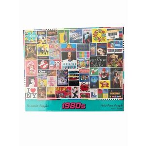 Remarks 1980s Puzzle 1500 Pieces 33x24" Re-marks 80s Collage Complete USA Poster